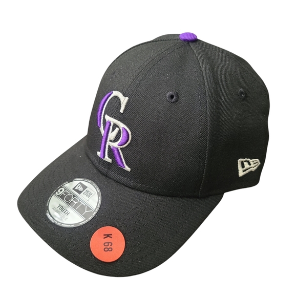 New Era Colorado Rockies Black Jr The League Game 9FORTY Youth Adjustable Hat - Picture 2 of 8